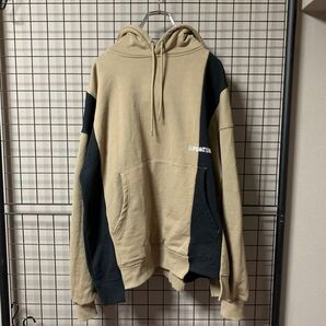 【美品】MFC STORE Goodwear コラボ フーディー オーバーサイズ プルオーバー パーカー ベージュ/ブラック