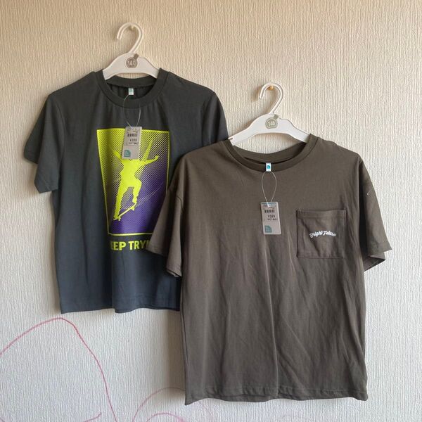 西松屋 グレー Tシャツ 140cm 150cm スケートボード ポケット