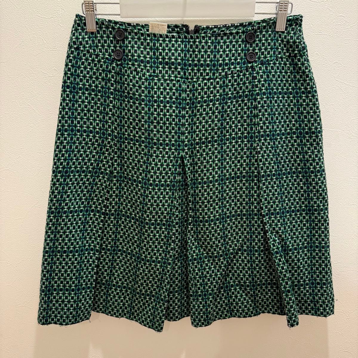 LIVE IN COMFORT プリーツスカート グリーン サイズ10