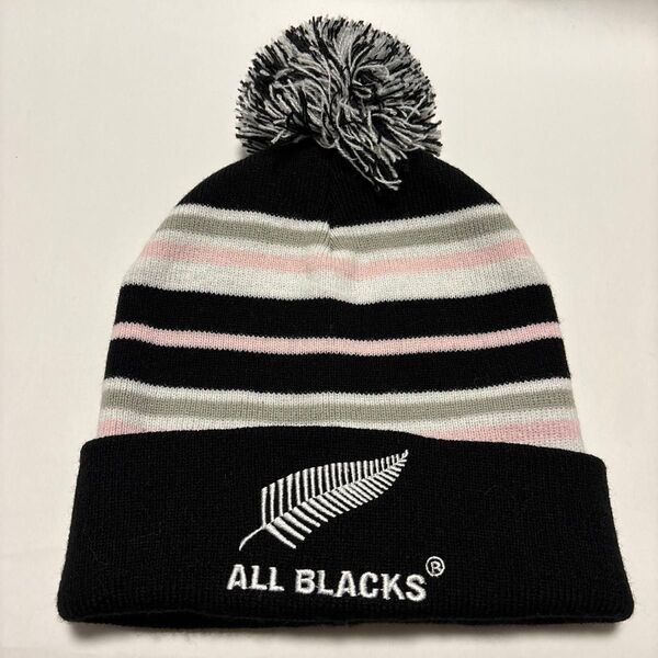 オールブラックス ALL BLACKS ニット帽 ラグビー ニュージーランド NZ ビーニー 帽子 応援グッズ 冬 日本未発売レア