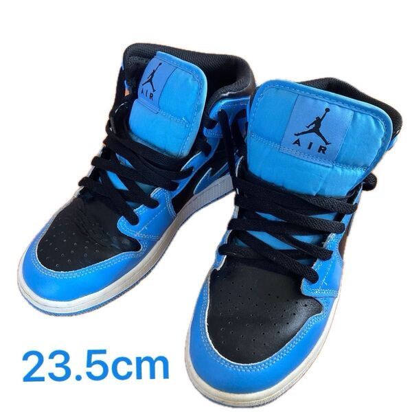 ☆美品☆ NIKE エアジョーダン1 MIDジュニアシューズ 【23.5cm】