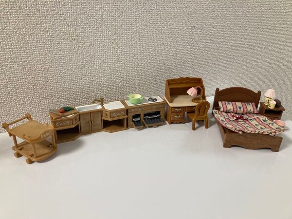 シルバニアファミリー リビング家具セット27 ブラウン