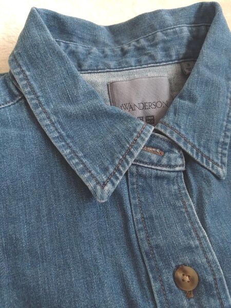 【未使用】ユニクロ JWANDERSON デニムシャツワンピース ブルー ゆったり 長袖 Мサイズ
