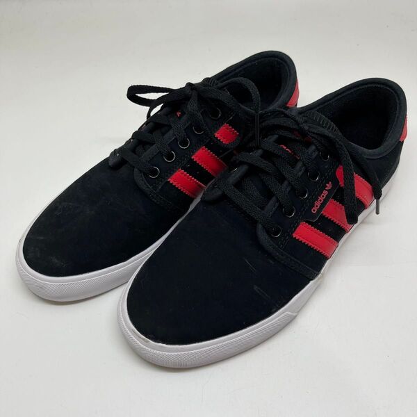 美品 adidas アディダス レディース スニーカー 24cm ローカット ブラック