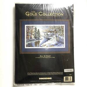 手芸キット ■ARTBOOK_OUTLET■ R1-115 ★ 未使用品!送料無料!刺繍 キット クロスステッチ 廃番品 ディメンションズ 静寂 ALL IS CALM
