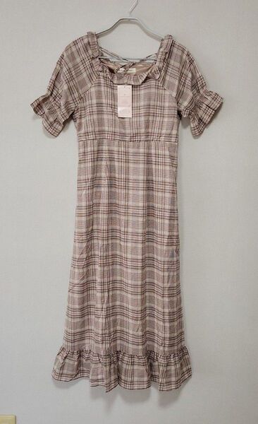 MAJESTIC LEGON チェック柄 半袖ワンピース S 新品