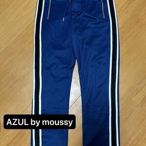 AZUL by moussy サイドラインジャージーパンツ ネイビー