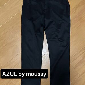 AZUL by moussy サイドラインジャージーパンツ ブラック