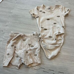 H&M セットアップ ロンパース ズボンセット 4〜6ヶ月