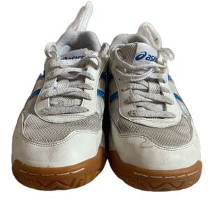 asics シューズ ホワイト×ブルー 22.0㎝