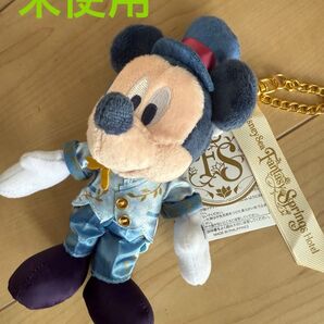 ★新品未使用★ファンタジースプリングス ミッキーぬいぐるみバッチ