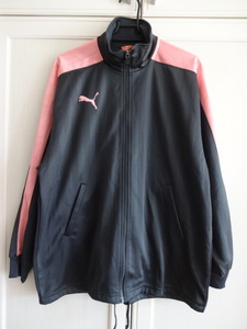 送料520円■PUMA 好配色 ストライプ ジャージ グレー ピンク■プーマ トラックジャケット スポーツウェア トップス ブルゾン ジャンバー