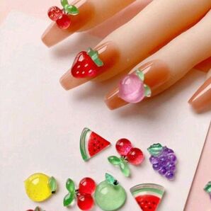 装飾品☆デコレーション ネイルチップ フルーツ31個