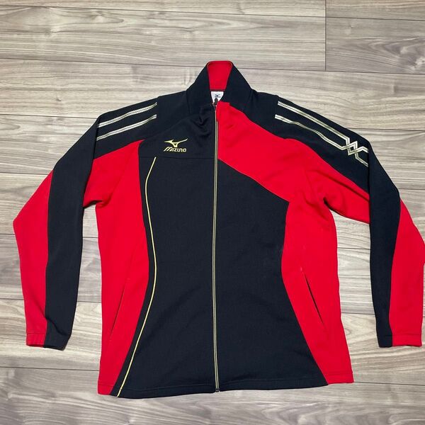 Mizuno ミズノトレーニングジャージ 2XLサイズ ブラック レッド