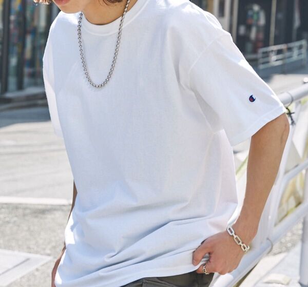 Champion Authentic T-SHIRTS/ チャンピオン コットン ワッペン Tシャツ