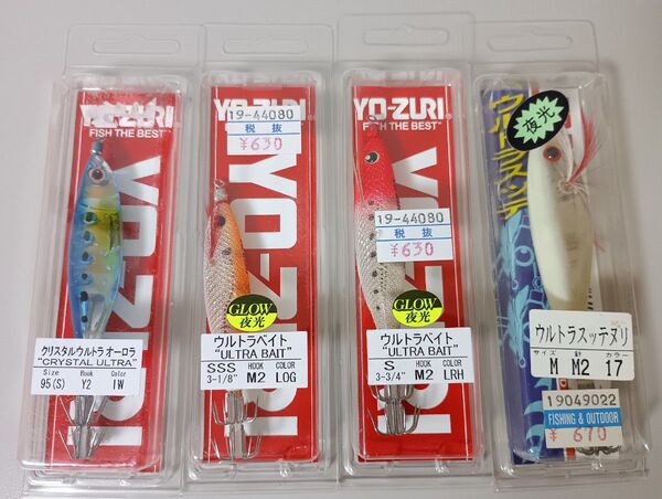 ヨーヅリ エギ スッテ 4本セット YO-ZURI アオリイカ ケンサキ ヤリイカ