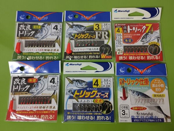 マルフジ トリックサビキ トリック仕掛け 6枚セット Marufuji d アジ サバ イワシ
