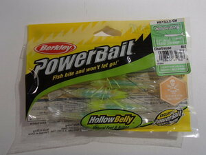 【新品!!】Berkly　POWERBAIT　Hollw Belly　chartreuse　3.2インチ　028632659618