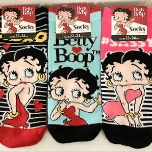 ベティ・ブープ 靴下 3種類セット ソックス BettyBoop ベティちゃん