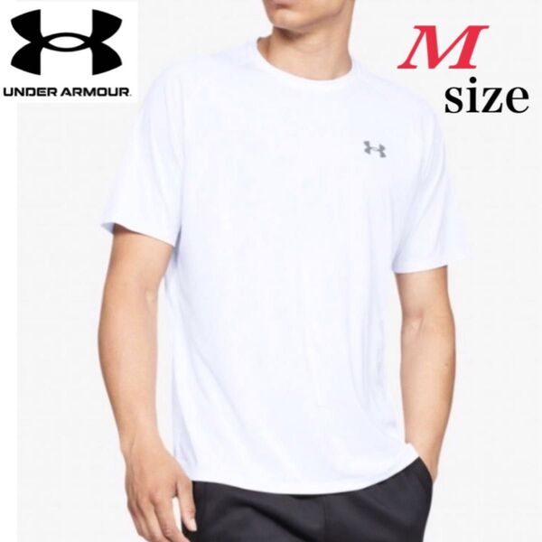 新品未使用 アンダーアーマー UAテック2.0 ショートスリーブ Tシャツ ホワイト Mサイズ 定番tシャツ サラサラ速乾