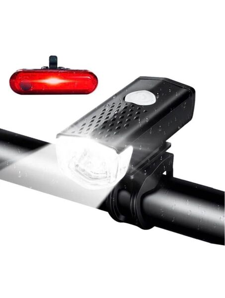 自転車 ライト 自転車ライト 充電式 LED 大容量バッテリー USB充電式 LEDライト IPX5防水 LED テールライト