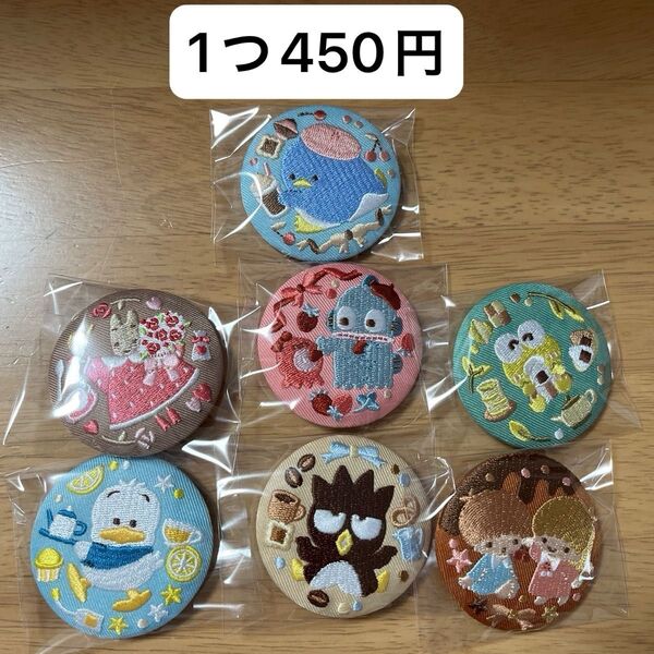 缶バッジ サンリオ 刺繍缶バッチ 刺繍缶バッジ サンリオキャラクターズ