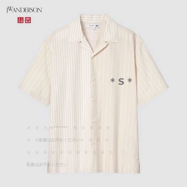 オーバーサイズストライプシャツ(半袖)JW ANDERSON UNIQLO