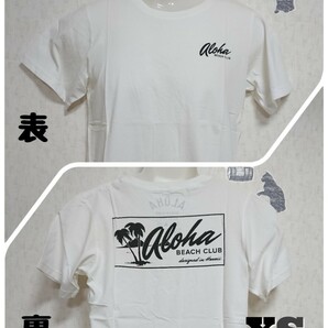 【XS】ALOHA SUNDAY ポイントロゴ＆バックプリントTシャツ