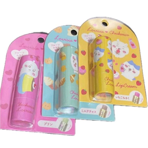 3本セット ラヴィジア ちいかわ ハチワレ リップクリーム