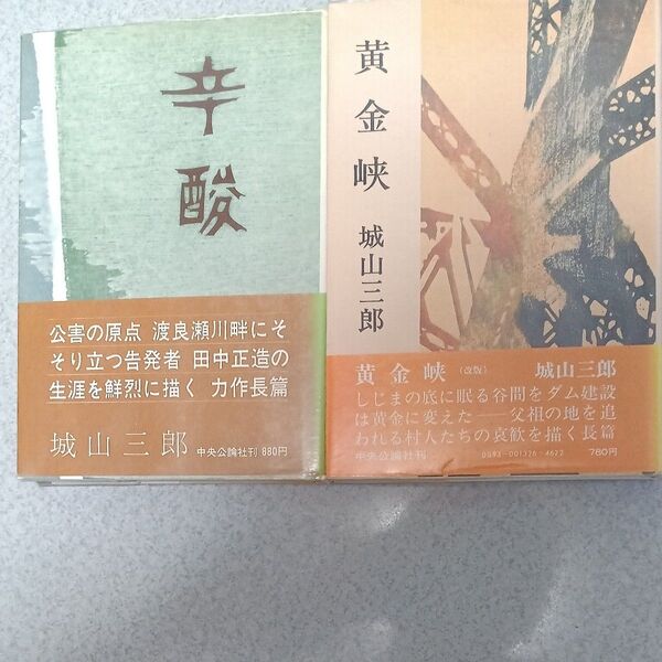 城山三郎『辛酸』『黄金峡』2冊セット