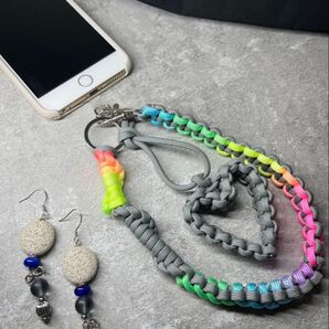 ◇パラコードストラップ◇ショルダーストラップ◇スマホストラップ◇