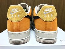 20年製 NIKE AIR FORCE 1 BY YOU SUEDE “Kumquat” ナイキ エアフォース AF1 SWOOSH【CT3761-991】イエロー スエード レザー US8.5_画像3