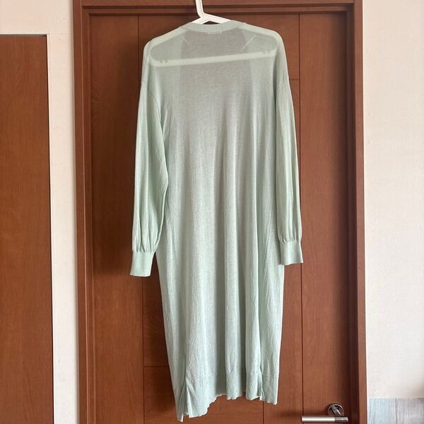 GU ロングカーディガン 淡グリーン