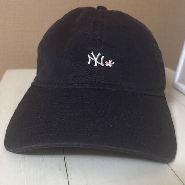 NEWERA ニューエラ フラワー刺繍 希少 ネイビー 桜 花 春 ミニロゴ ユニセックス