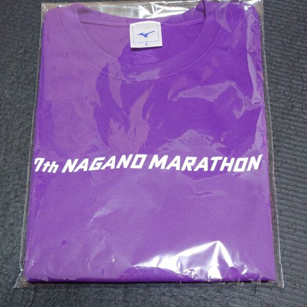 27th NAGANO MARATHON 半袖Tシャツ パープル S mizuno 未使用