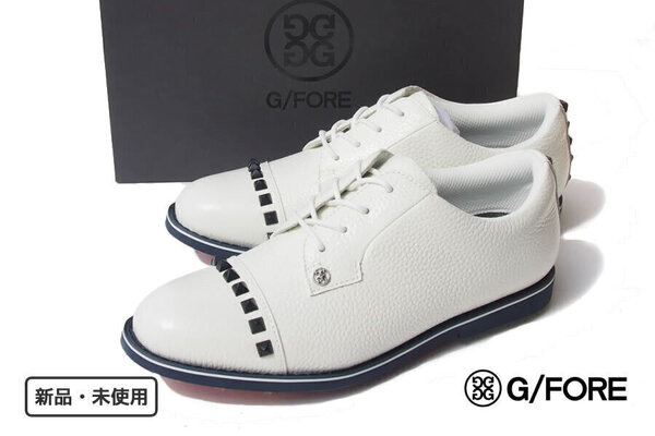 送料無料★新品|未使用|ジーフォア|G/FORE|ゴルフシューズ|WOMENS Stud Cap Toe Ladies Golf Shoe Snow|8.5|25