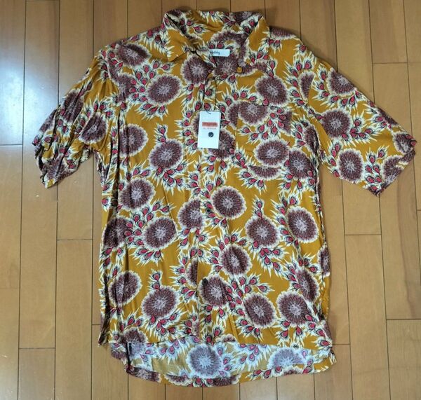 未使用 オープンカラーシャツ 柄シャツ アロハ メンズ L