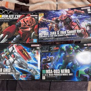 ガンプラ4個セット【Z'GOK、ZAKUⅡ、GMⅢ、NEMO】