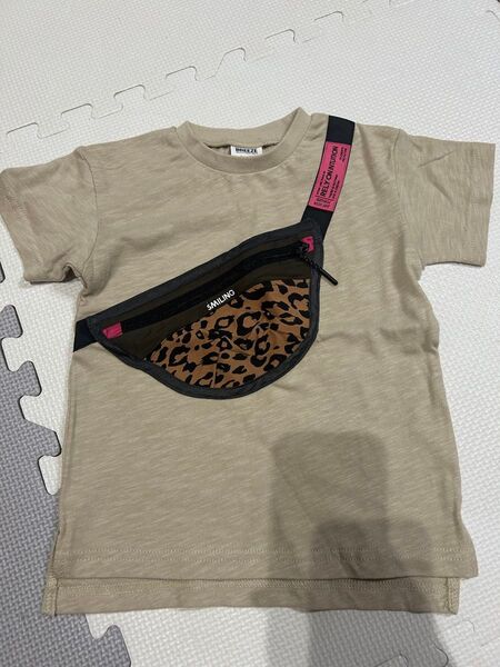BREEZE Tシャツ レオパード柄 ポシェットポーチ付き