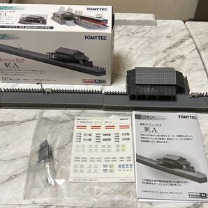 【中古】Nゲージ ジオコレTOMYTEC 複線化対応ホームセット1、駅A