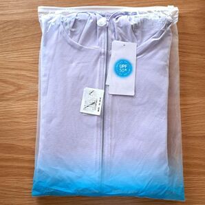 ラッシュガード 長袖 水着 パーカー 接触冷感 夏 UPF50+ パープル パーカー M