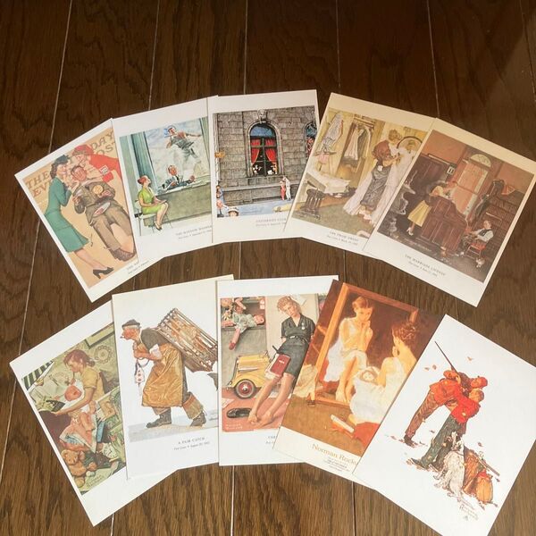 ノーマン・ロックウェル Norman Rockwell ポストカード10枚セット