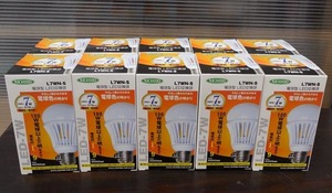 新品 日動工業 LED電球 L7WN-S 10個セット 電球型LED交換球 電球色/屋内型 明るさ570Lm 寿命40000時間 口金E26
