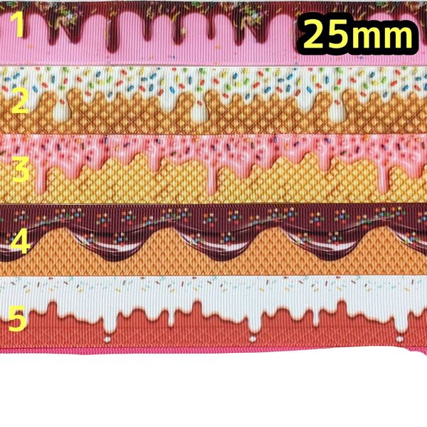 グログランリボン 25mm リボン 切り売り ハンドメイド
