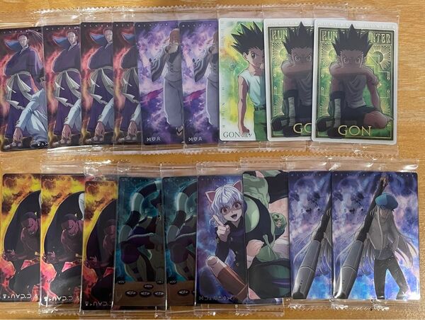 【定価以下】HUNTER×HUNTER ウエハース ゴンsp ネテロ ピトー プフ ユピー メルエム カイト 計18枚