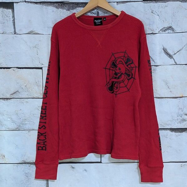 【Back Street Crawler】サーマル クルーネック ガゼット 長袖カットソー 長袖Tシャツ ロンT
