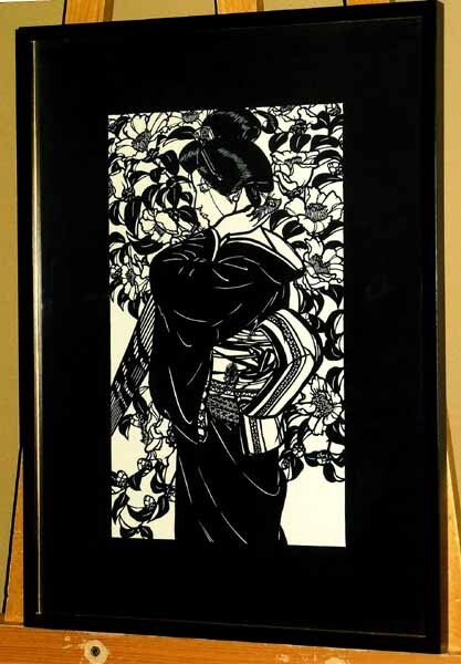 Yahoo!オークション - 倪瑞良 にいみずよし 切り絵 63cm×31cm Yahoo!オークション - 倪瑞良 にいみずよし 切り絵 63cm×31cm