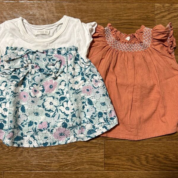 女の子 ベビー服 80サイズ トップス2点セット