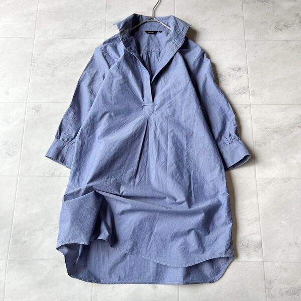 allureville プルオーバースキッパーシャツ チュニック ロールアップ