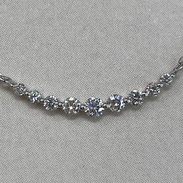 pt850 プラチナ天然ダイヤモンド0.1ct ラインネックレス